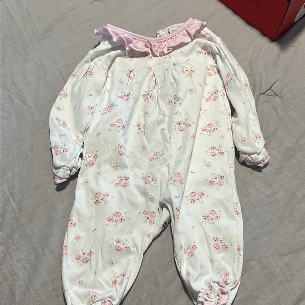 Floral Pink and White Kids Bodysuit
